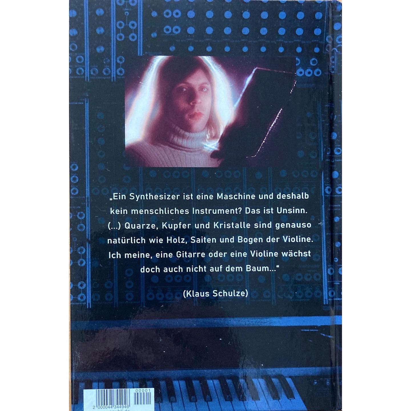 Rückseite des Buches mit einem Zitat von Klaus Schulze